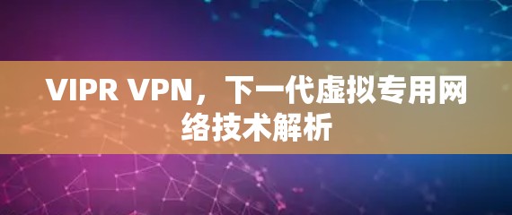 VIPR VPN，下一代虚拟专用网络技术解析